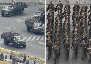 朝鲜举行建党70周年阅兵式 部队集结待命